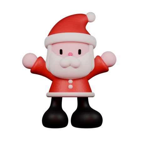 Père Noël debout  3D Icon