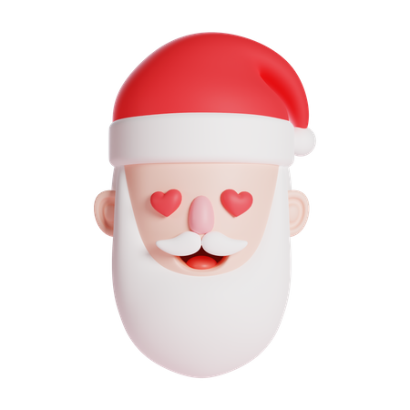 Personnage du père Noël amoureux  3D Icon