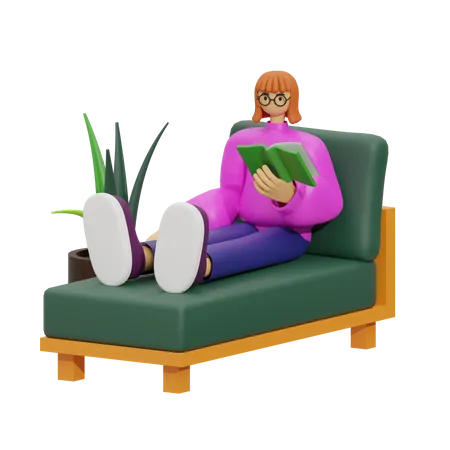 Perfect Reading Companion  3D Illustration