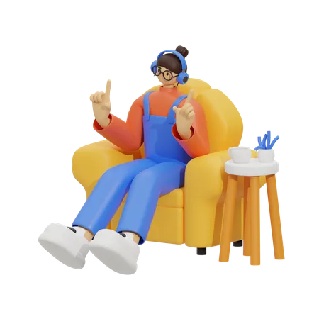 Perfect Relaxation Space  3D Illustration