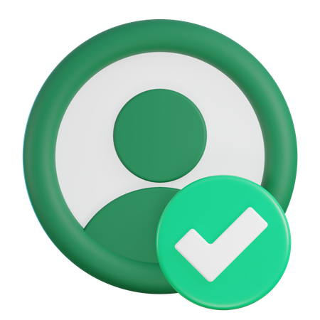 Perfil aceitar  3D Icon
