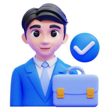 Perfil de gerente  3D Icon