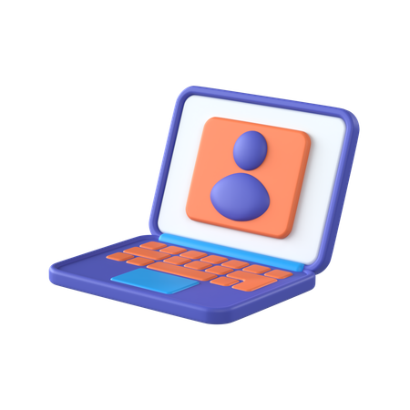 Perfil de laptop  3D Icon