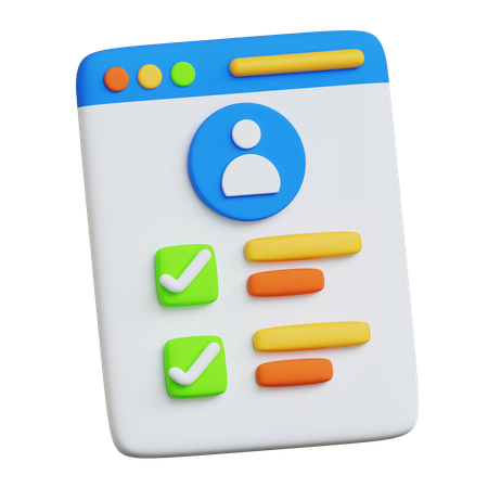 Perfil de negócios  3D Icon