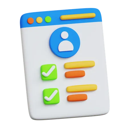 Perfil de negócios  3D Icon