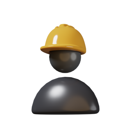 Perfil de ingeniero  3D Icon