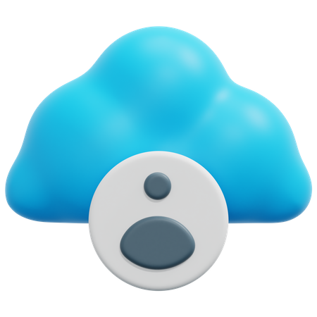 Perfil de nube  3D Icon