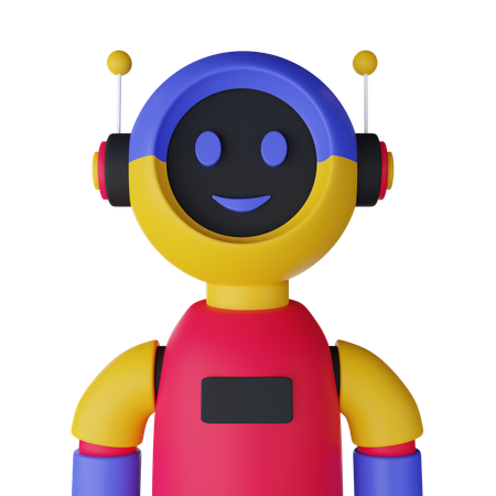 Perfil de robot  3D Icon