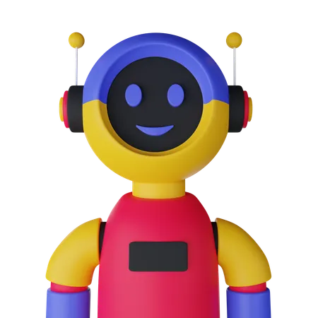 Perfil de robot  3D Icon