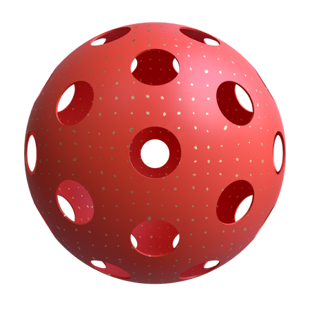 Perforated Sphere 3D Illustration