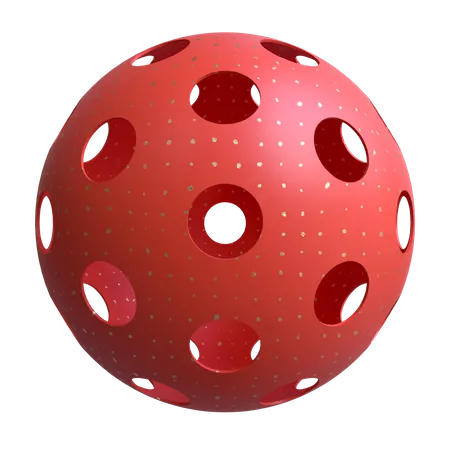 Perforated Sphere 3D Illustration