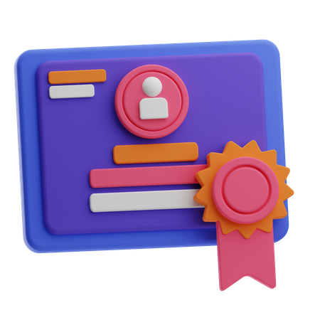 Performance Certificate  3D Icon