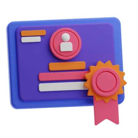 Performance Certificate  3D Icon