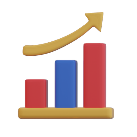 Performance Chart Arrow  3D Icon