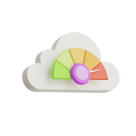 Performances du cloud  3D Icon