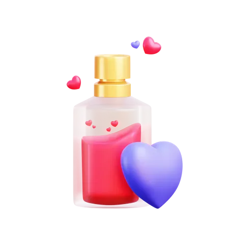 Perfume amor  3D Illustration