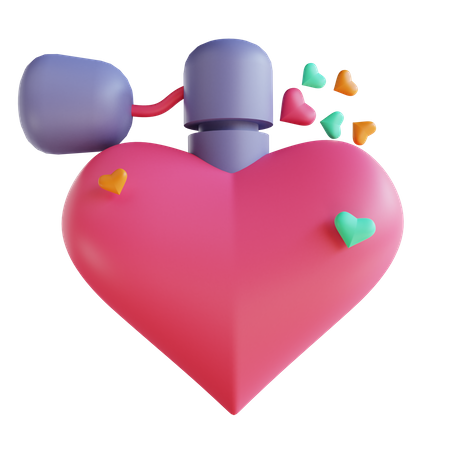 Perfume em formato de coração  3D Icon
