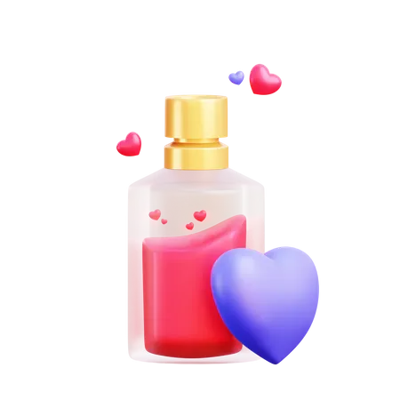 Perfume love  3D Illustration