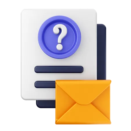 Mensagem de e-mail de pergunta  3D Icon