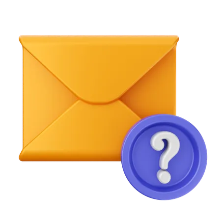 Mensagem de e-mail de pergunta  3D Icon