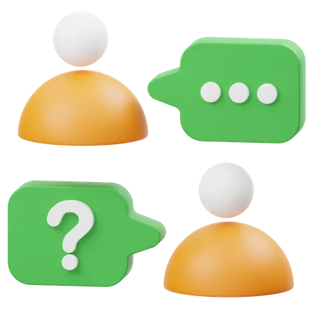 Questionar as pessoas  3D Icon