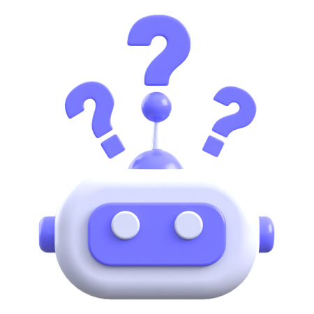 Perguntas de ajuda de IA  3D Icon