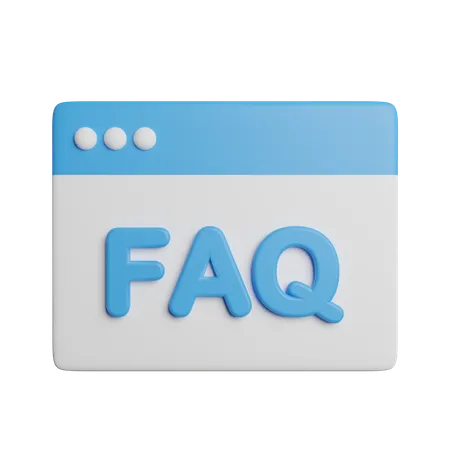 Perguntas frequentes on-line  3D Icon