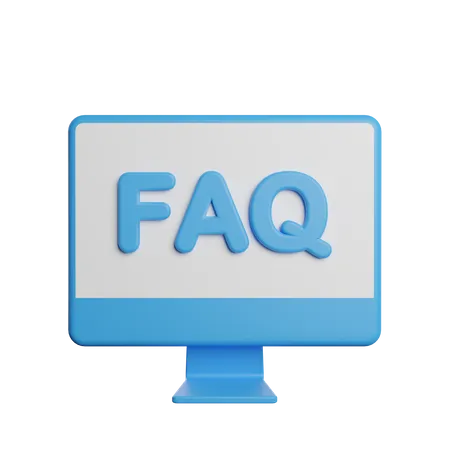 Perguntas frequentes on-line  3D Icon