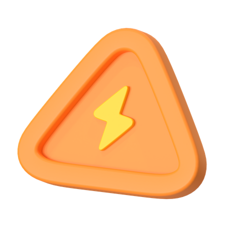 Perigo elétrico  3D Icon