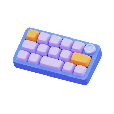 Teclado de perilla  3D Icon