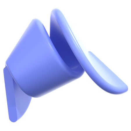 Periwinkle Spiral Geometry  3D Icon