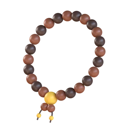 Gebetsperlen Tasbih  3D Illustration