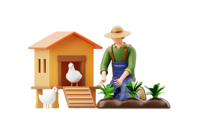 Permaculture Farming  3D Icon