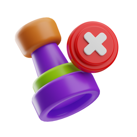 Permission Denied Stamp  3D Icon