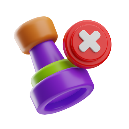 Permission Denied Stamp  3D Icon