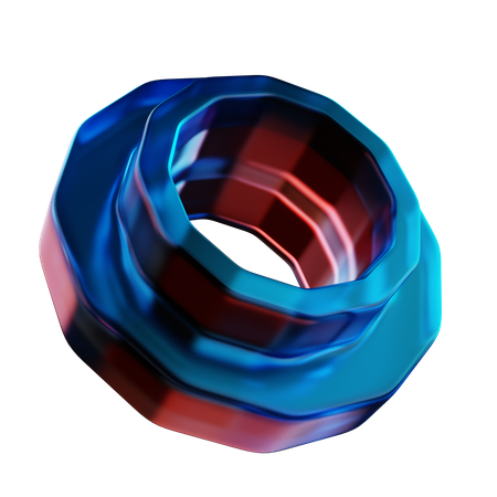 Forma abstracta de perno  3D Icon