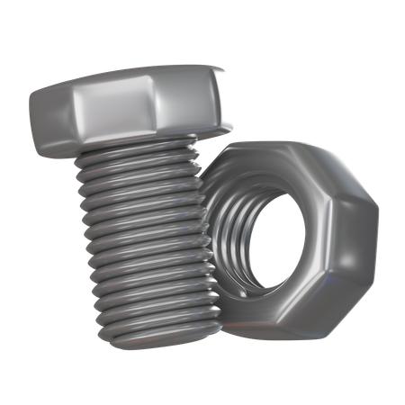 Tornillo y tuerca  3D Icon