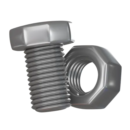 Tornillo y tuerca  3D Icon