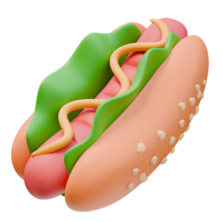 Hot dog  3D Icon