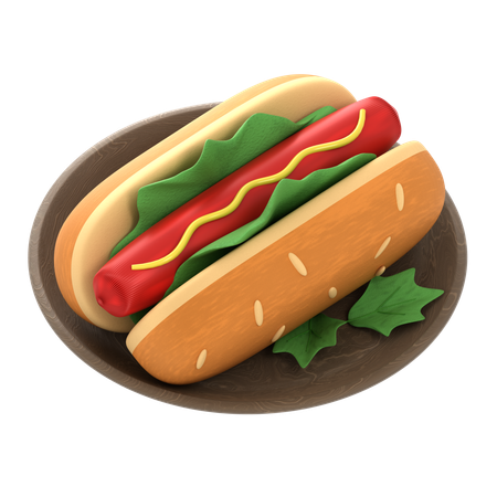 Hot dog  3D Icon