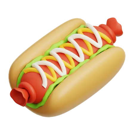 Hot dog  3D Icon