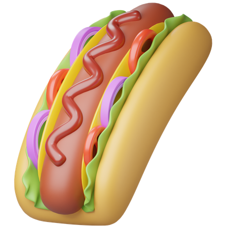 Hot dog  3D Icon