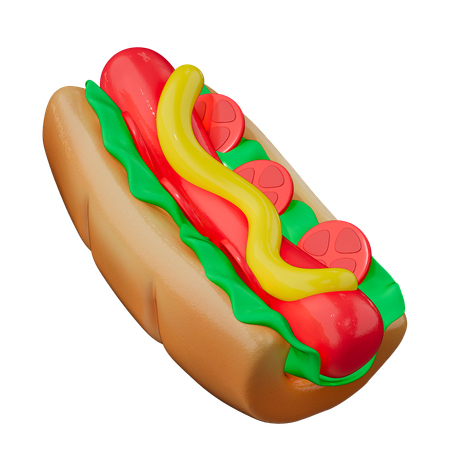 Hot dog  3D Icon