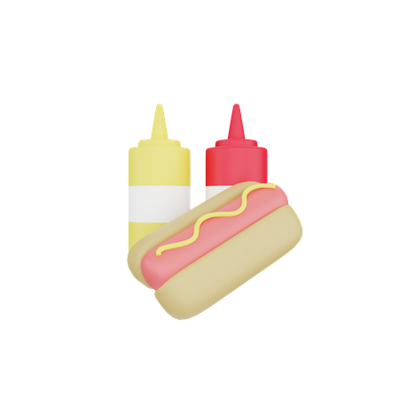 Hot dog  3D Icon