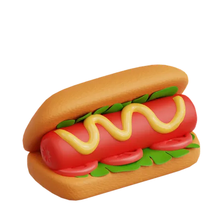 Hot dog  3D Icon