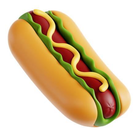 Hot dog  3D Icon