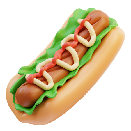 Hot dog  3D Icon