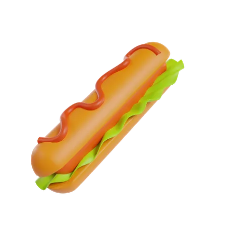 Hot dog  3D Icon