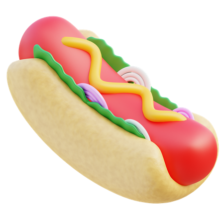 Hot dog  3D Icon