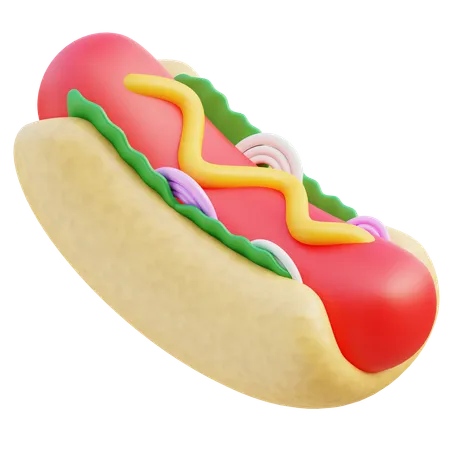 Hot dog  3D Icon